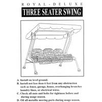 Walmart Royal Deluxe RUS4116 Replacement Swing Canopy
