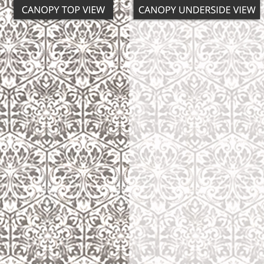 Universal 10’ x 10’ Single-Tier Gazebo Replacement Canopy - 350, Damask Beige