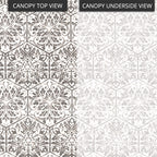 Universal 10’ x 10’ Single-Tier Gazebo Replacement Canopy - 350, Damask Beige