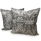 Pillow Cases - Set of 2 - Damask Beige - Pillows Not Included