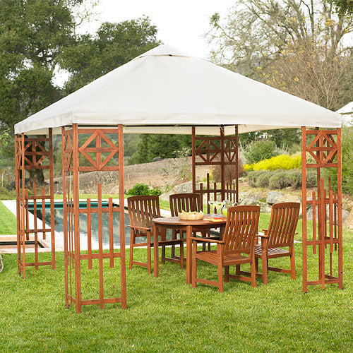 Walmart Delahey 10x10 Wooden Gazebo Replacement Canopy - 350