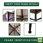 Replacement Canopy and Netting for Summer Veranda L-GZ093PST 10' x 10' Gazebo - Beige, RipLock 350