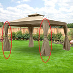 Replacement Privacy Curtain Set for Allen Roth Finial Gaz - 350