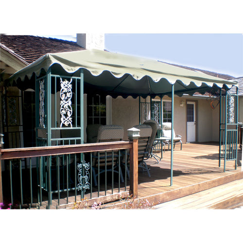 DC Am 10 x 15 Single-Tier Replacement Canopy - RipLock 350 - BEIGE