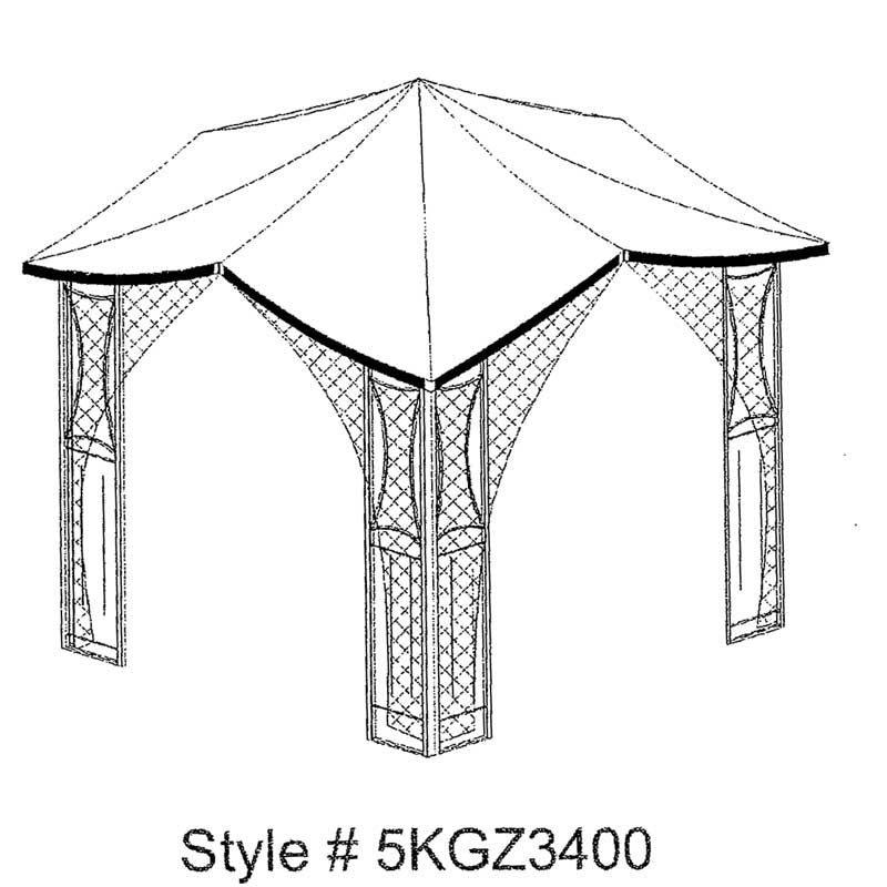 Replacement Canopy for Sail Gazebo - RipLock 350