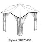 Replacement Canopy for Sail Gazebo - RipLock 350