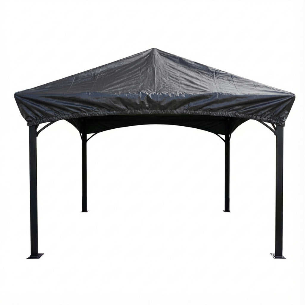 Gazebo Canopy Protective Rain Cover for Allen Roth 10' x 12' Gazebo - Black
