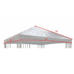 Universal Gazebo Canopy Protective Rain Cover - Black