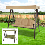 Replacement Canopy for 3 Person Swing - Beige - BIGGER VERSION - RipLock
