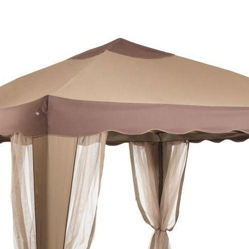 10x10 Portable Gazebo Replacement Canopy and Net - RipLock