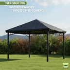 Universal Gazebo Canopy Protective Rain Cover - Black
