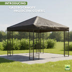 Universal Gazebo Canopy Protective Rain Cover - Black