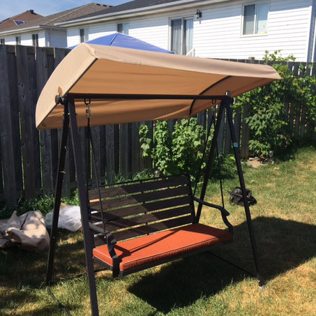kroger umbrella patio Replacement Canopy for Kroger Wood Seat Swing
