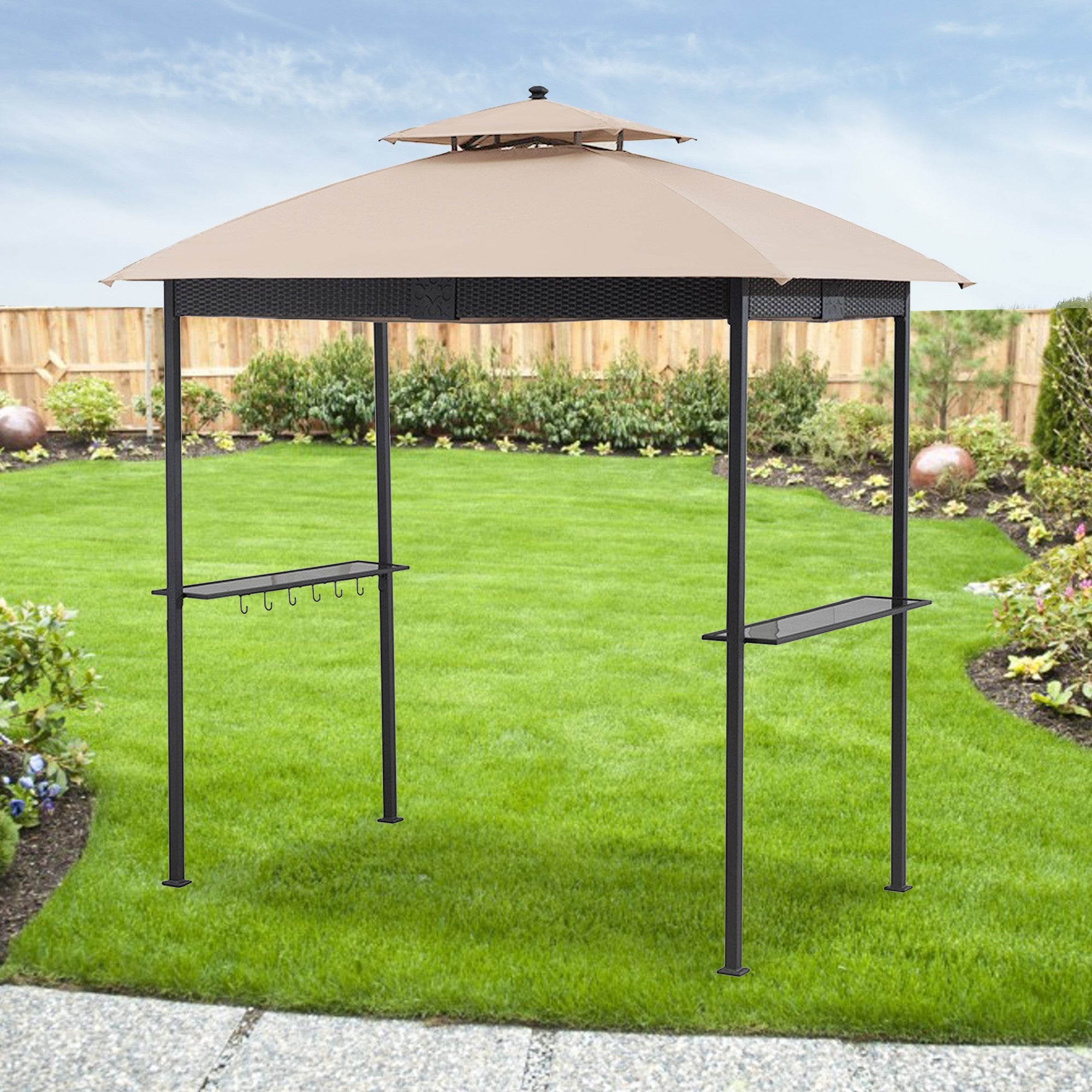 Replacement Canopy for Wicker Grill Gazebo - Riplock 350