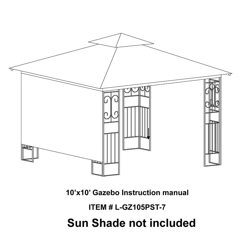Fred Meyer 10 x 10 Scroll Design Replacement Canopy - 350