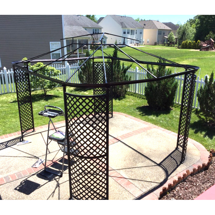 Replacement Canopy and Net for Lattice Gazebo - RipLock 350