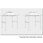 Pacific Casual BBQ Grill Gazebo Replacement Canopy