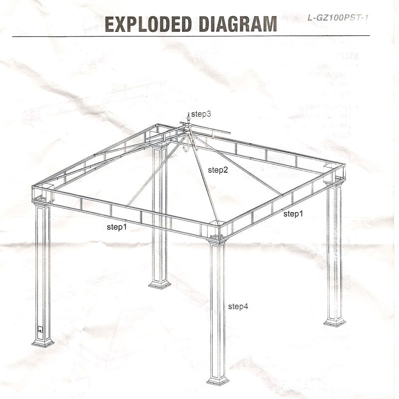 Sports Authority Kingston Gazebo Replacement Canopy - 350
