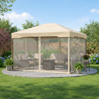Replacement Canopy and Netting Set for Garden Oasis 999-2141542 10' x 12' Gazebo - Beige, 350
