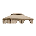 Garden Oasis 12 x 16 Ft Gazebo Replacement Canopy - BEIGE RipLock