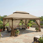 Replacement Canopy and Netting Set for Garden Oasis GF-12A020B 12' x 16' Gazebo - Beige, RipLock 350
