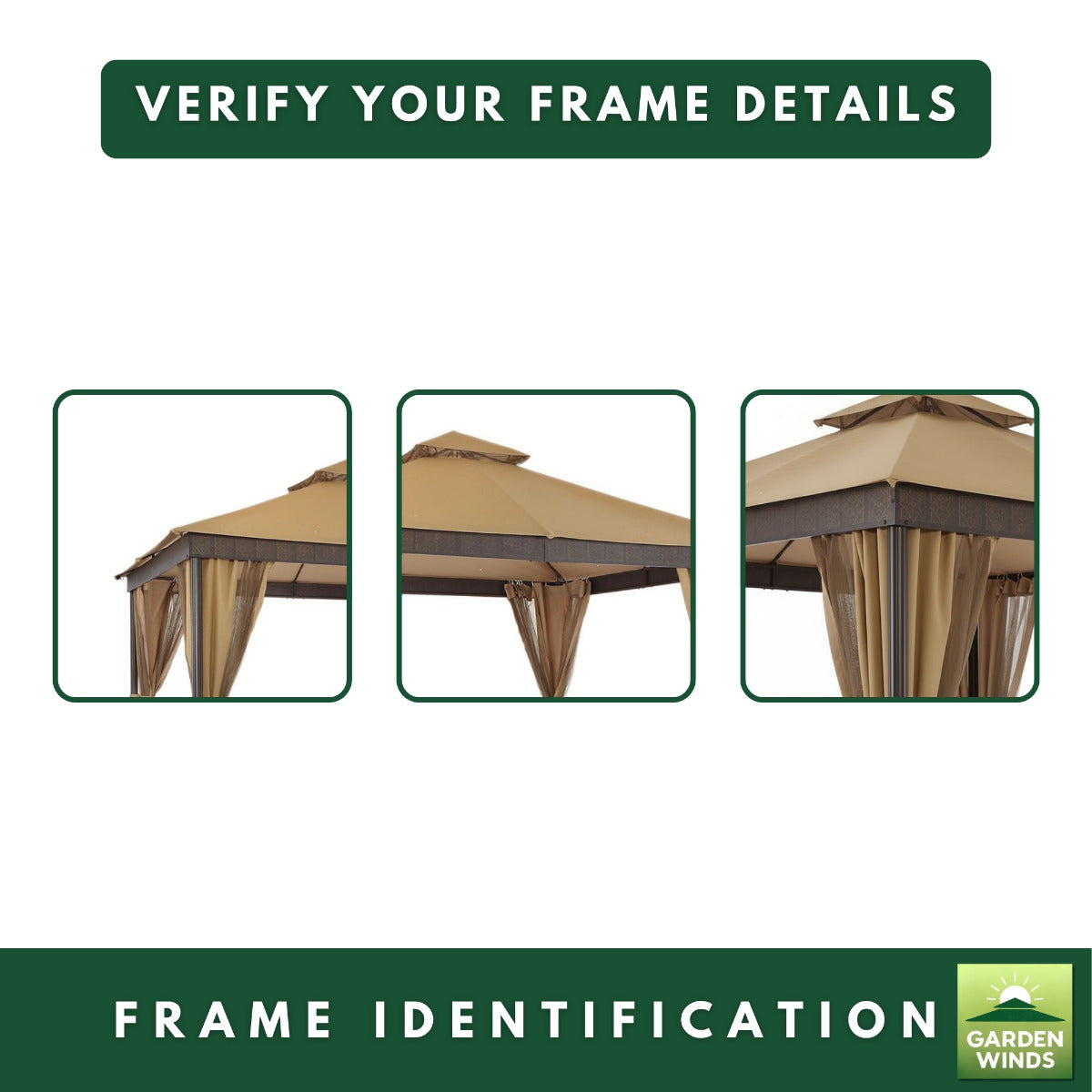 Replacement Canopy for La Palma II 5LGZ6530 10' x 12' Gazebo