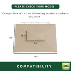 Replacement Canopy and Netting Set for La Palma I 5LGZ6530-5 10' x 12' Gazebo - Beige, RipLock 350