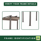 Replacement Canopy for Hampton Bay GFM00467F 9.5' x 9.5' Pergola