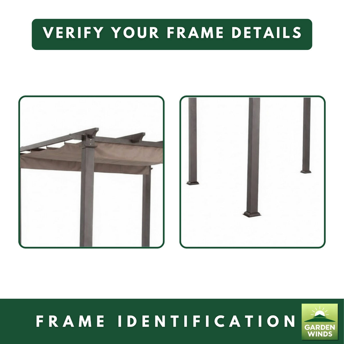 Replacement Canopy for Hampton Bay GFM00467F 9.5' x 9.5' Pergola