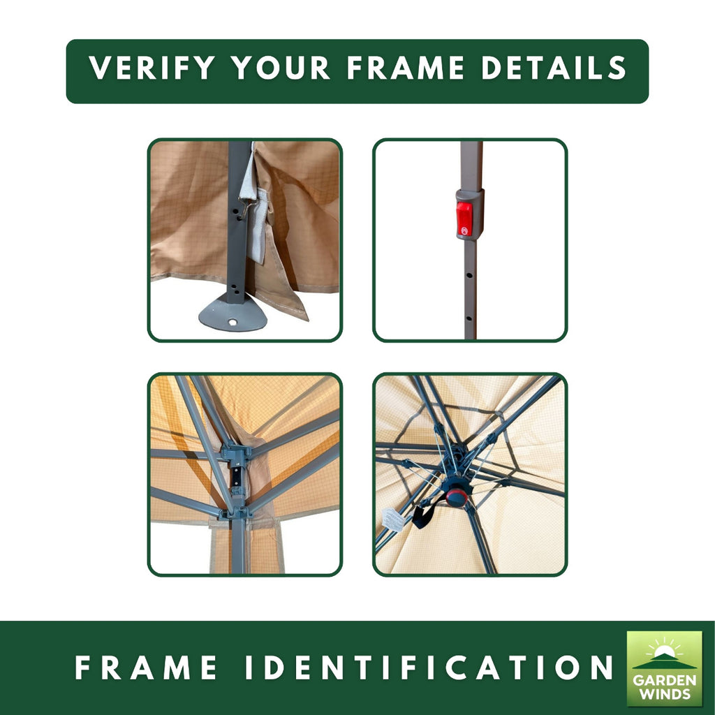 Replacement Canopy and Netting Set for Coleman Hex 2000013063 10' x 12' Gazebo
