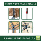 Replacement Canopy and Netting Set for Coleman Hex 2000013063 10' x 12' Gazebo