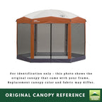 Replacement Canopy and Netting Set for Coleman Hex 2000013063 10' x 12' Gazebo