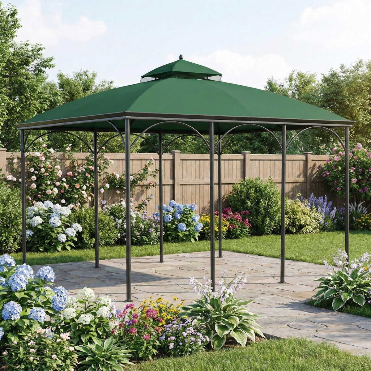 Replacement Canopy for Somerset L-GZ212PCO-B 10' x 12' Gazebo - Riplock 350, Green Spruce