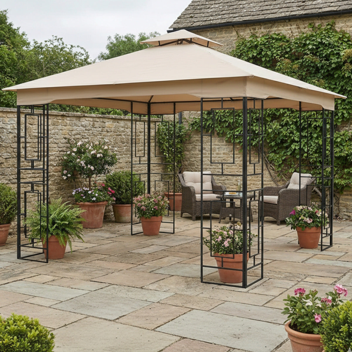 Replacement Canopy for Garden Treasures Geo L-GZ724PST-B 10' x 10