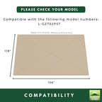 Replacement Canopy and Netting Set for Pomeroy Domed L-GZ702PST 10' x 13' Gazebo - Beige, RipLock 350