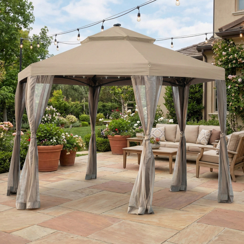 Replacement Canopy for Hexagon Solar GFS00679B 10' Gazebo