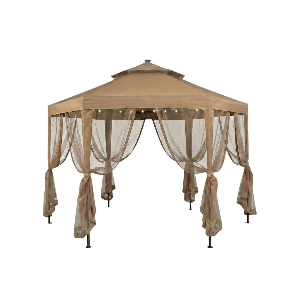 Replacement Canopy and Net for Hex Solar Gazebo - RipLock 350