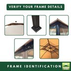 Replacement Privacy Curtain Set for Windsor Dome L-GZ717PST-C 10' x 12' Gazebo - Beige, 350