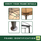 Replacement Privacy Curtain Set for Domed L-GZ822PCO 10'x13' Gazebo - Beige, 350