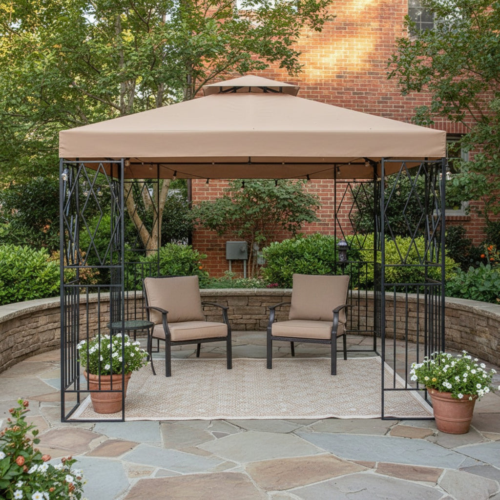 Replacement Canopy for Diamonds Gazebo - Beige, RipLock 350