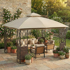Replacement Canopy for EG Wicker GF-16S097B 10' x 10' Gazebo - Beige, RipLock 350