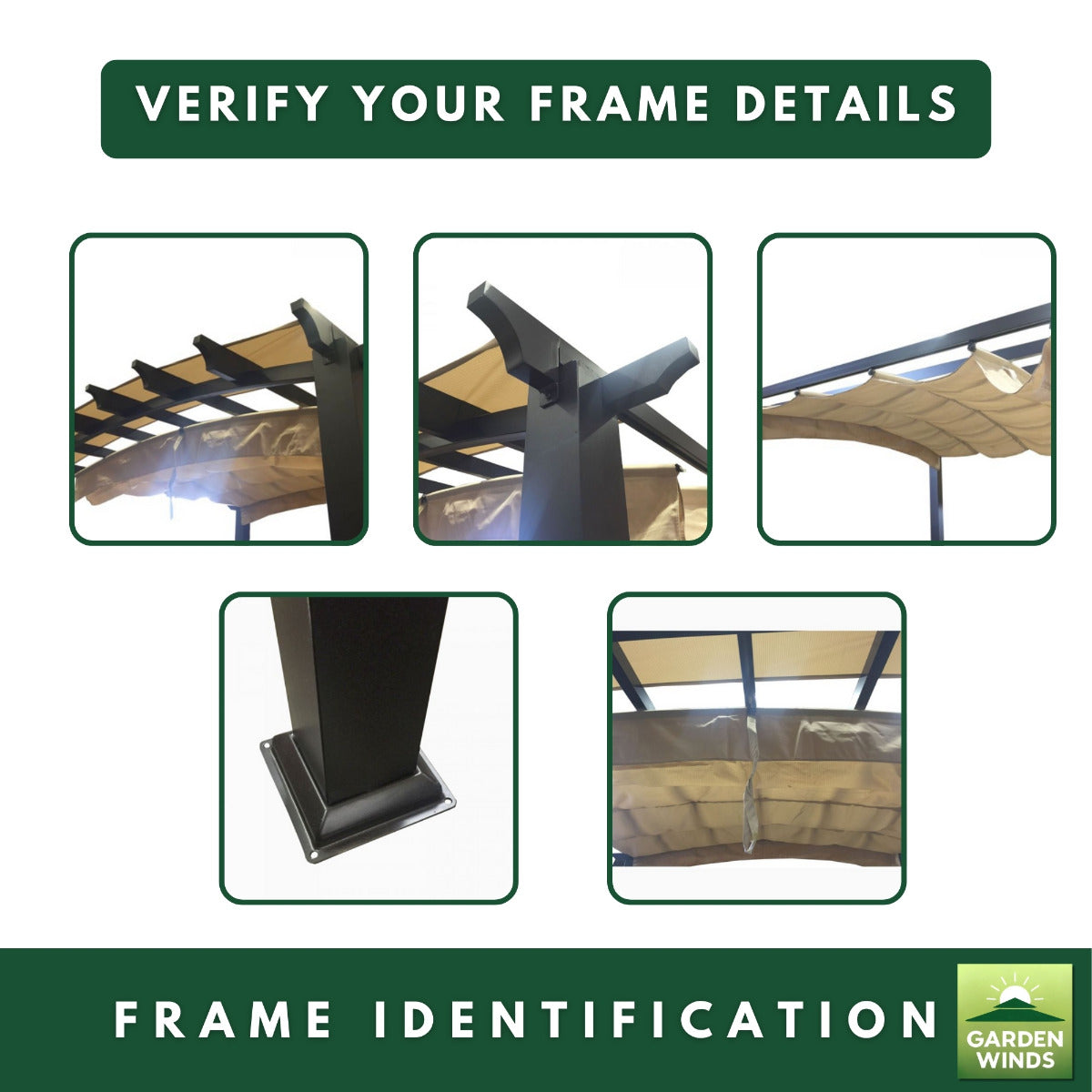 Replacement Canopy for Arched GFM00469A Pergola