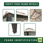 Replacement Canopy and Netting Set for Revella L-GZ806PST-A2 10' x 12' Gazebo - Beige, RipLock 350