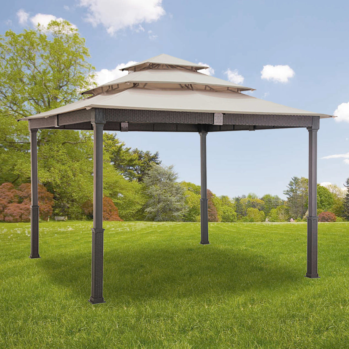 Replacement Canopy for Triple 10x10 Wicker Gazebo