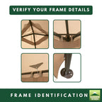 Replacement Canopy for ABBA APG233MBW 10' x 10' Gazebo - Beige, Riplock500