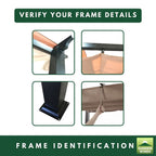 Replacement Canopy for Meritmoor BH17-092-099-59 9'x9' Pergola - Riplock 350
