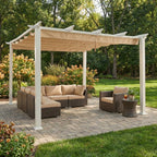 Replacement Canopy for BHG Pergola BH19-092-099-45 9ft x 9ft - Beige, Riplock 350