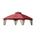 Replacement Canopy for Massillon Biscayne L-GZ933PST 10' x 12' Gazebo - Riplock 350, Cinnabar