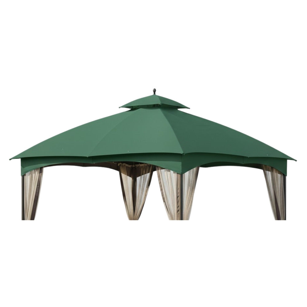 Replacement Canopy for Massillon Biscayne L-GZ933PST 10' x 12' Gazebo - Green Spruce, Riplock 350