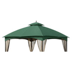 Replacement Canopy for Massillon Biscayne L-GZ933PST 10' x 12' Gazebo - Green Spruce, Riplock 350